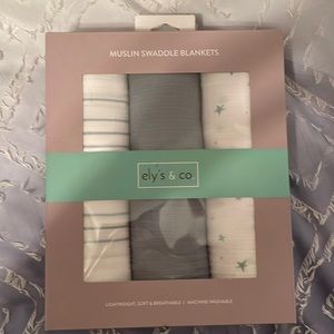 BNIB ELY’S &CO. Muslin swaddle blankets